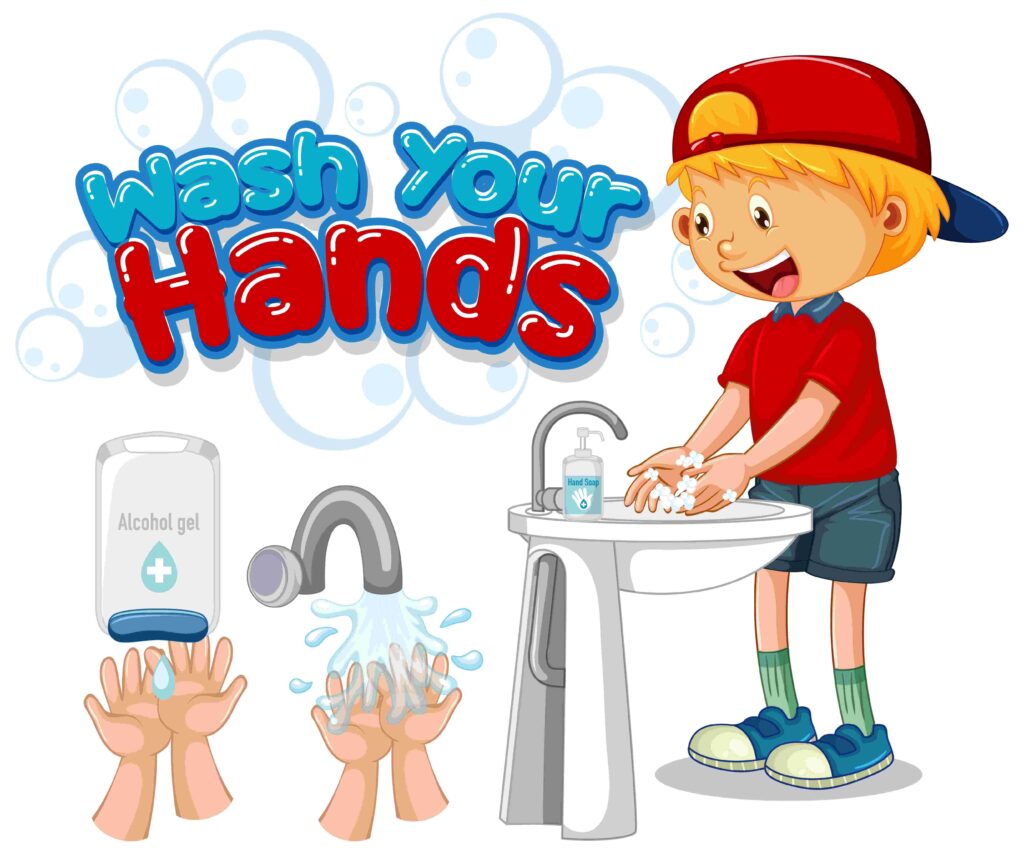 washing hands